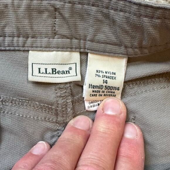 L.L. Bean Convertible Pants, Girls size 14; Shorts & Pants w zip off legs - Picture 7 of 11